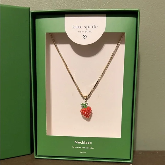 kate spade x Target Strawberry Gold-tone Necklace - Picture 1 of 3